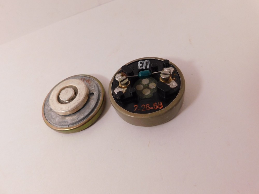 Marked Western Electric G1 Handset Transmitter & Receiver Elements & Tested Good