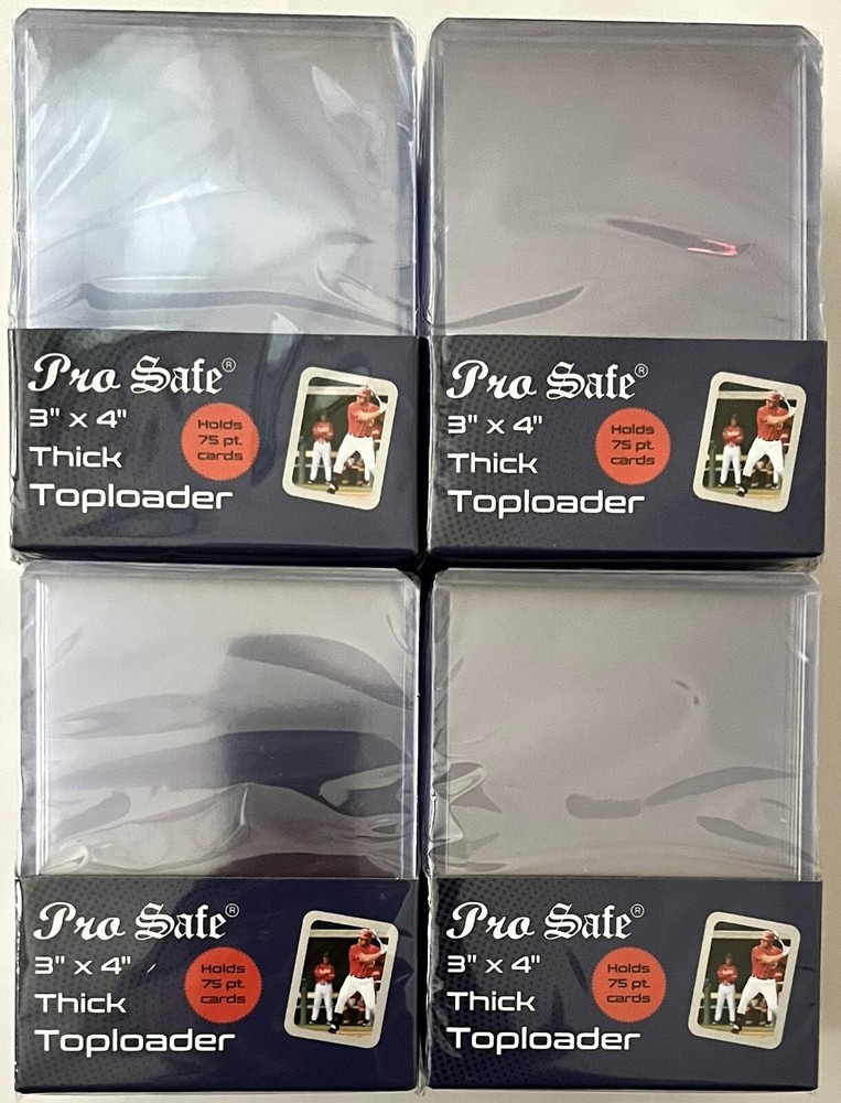 100 Regular 3x4 Thick Card  75pt Top Loaders Toploader - 100 Thick Top Loaders