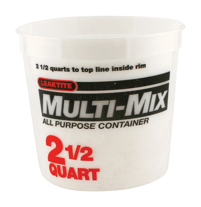 Leaktite Clear 2.5 qt Multi-Mix Container (Pack of 50)