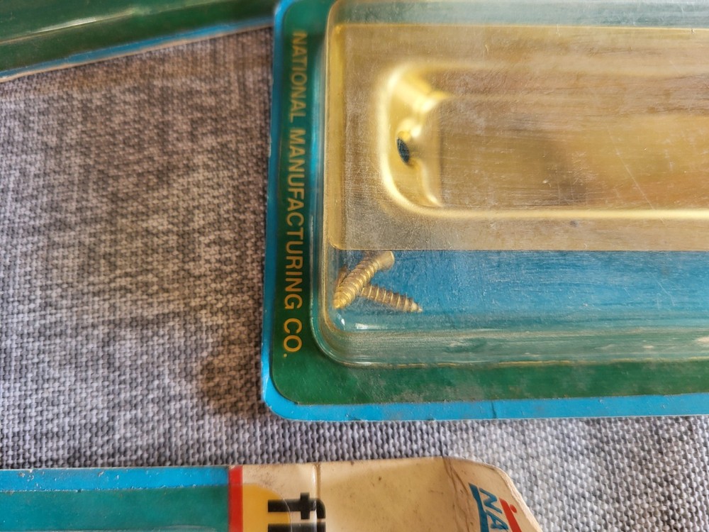 Brass Plated Flush Pulls, 2 3/4" long, Set of 5