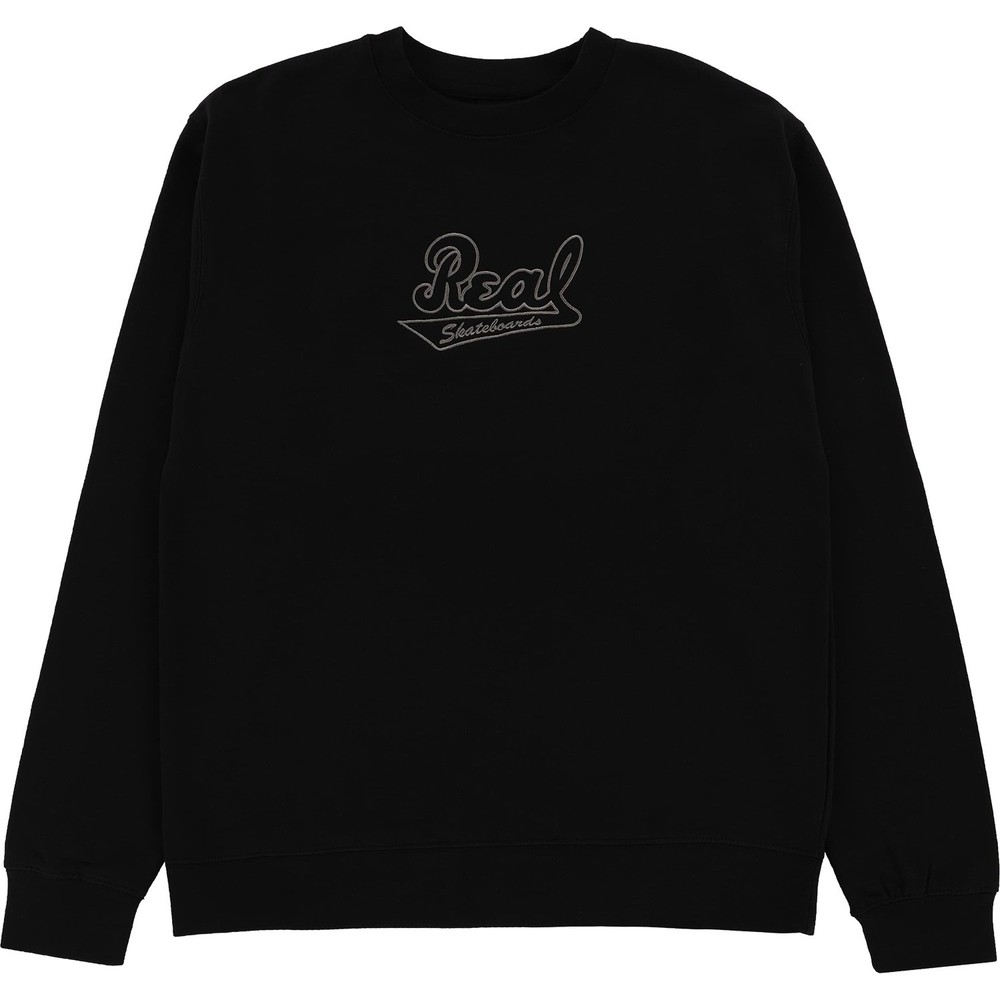 Real Skateboards Script Embroidered Men's Crew Neck Sweatshirt - Small