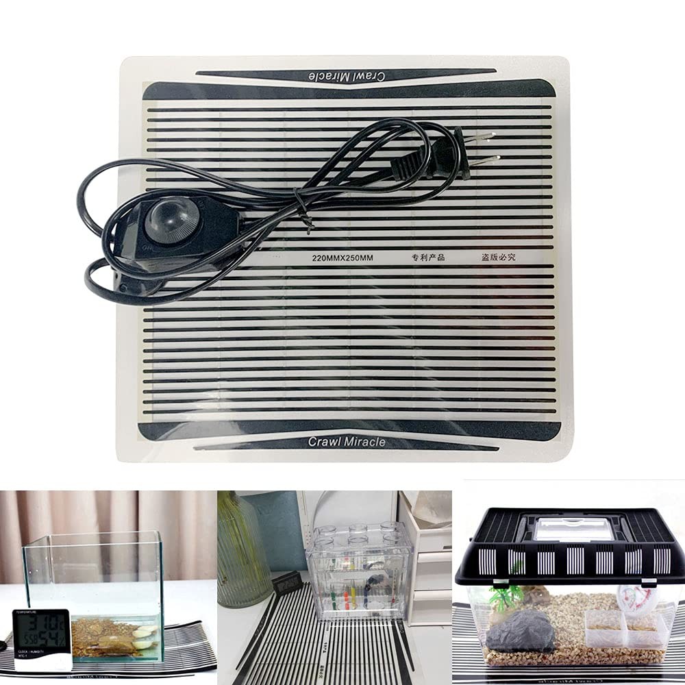 APlayfulBee Reptile Heat Pad, Adjustable Temperature Control Lizard 5W