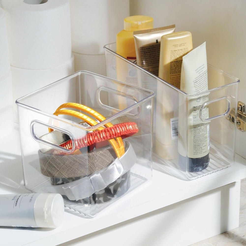 iDesign Pantry Storage Bins with Handles - Cube Organizer