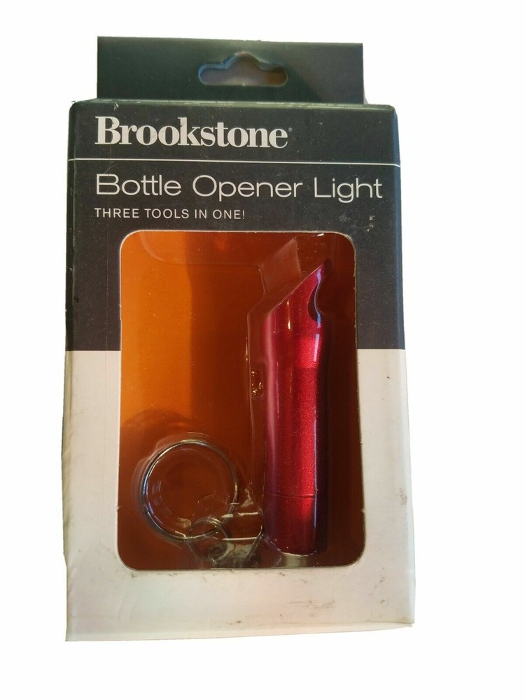 Brookstone Red Bottle Opener Light 3 tools In 1