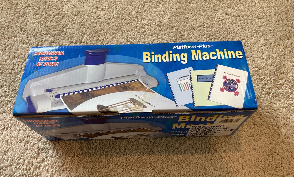 Platform-Plus 100 Sheets Page Binding Machine plus 10 Blinding Spines
