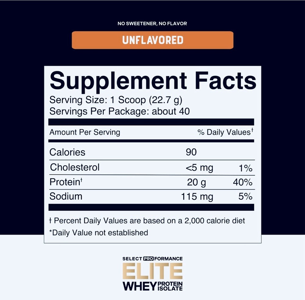 Select Proformance Elite Whey Protein Isolate 4 lbs