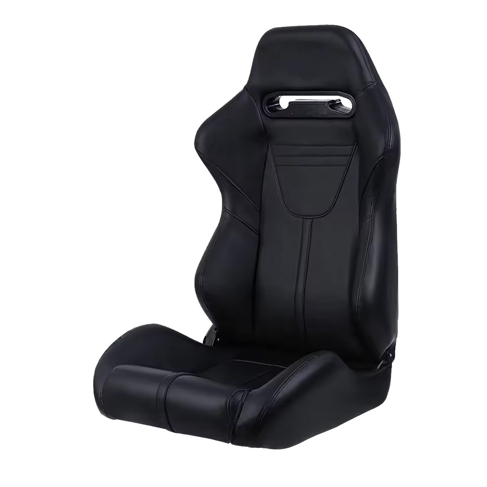 Universal Racing Seats Pair PVC Leather Reclinable Adjustable Sliders