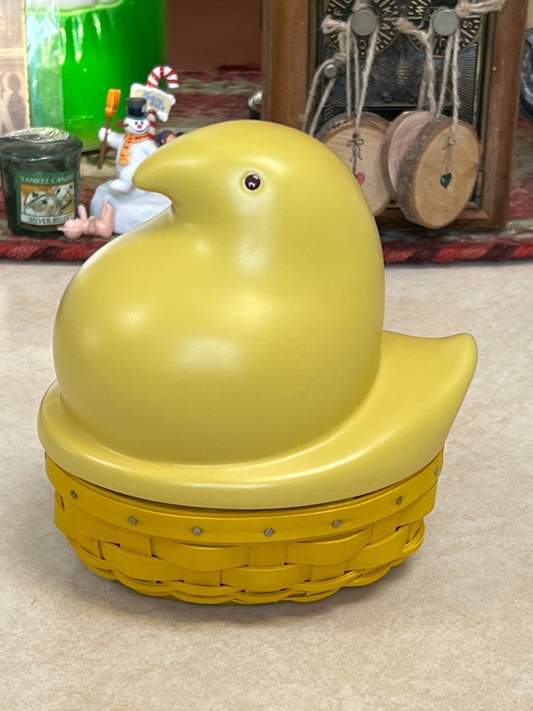 2012 Longaberger Yellow Peep Peeps Basket with Protector - New - No Box!
