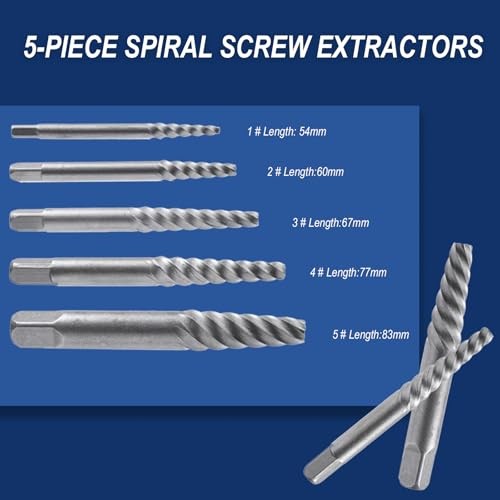 28pcs Spiral Socket Wrench Set with Extractors & Nut Splitters | Chromoly