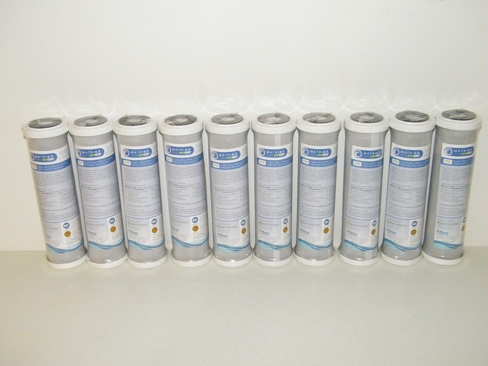 10 Rainsoft Compatible Reverse Osmosis Matrikx GreenBlock Carbon Filters