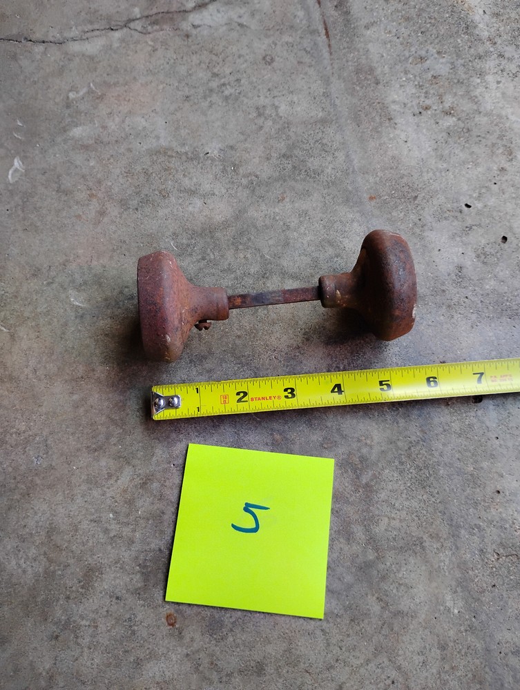 Vintage Pair Metal Door Knobs Victorian style Classic Rusted