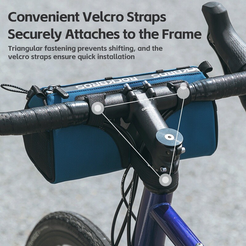 ROCKBROS Bicycle Front Frame Bag Handlebar Bag Protable Reflective 1.5L Capacity