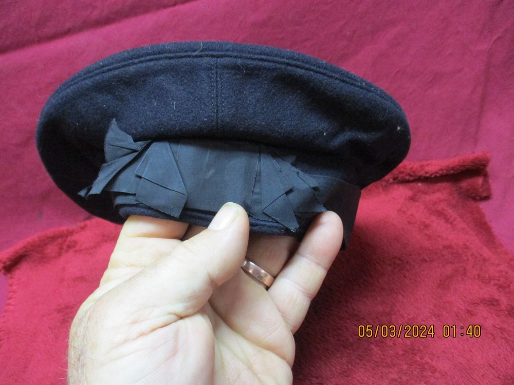 WW2 US Navy Wool "Donald Duck" Hat, Issued and Worn