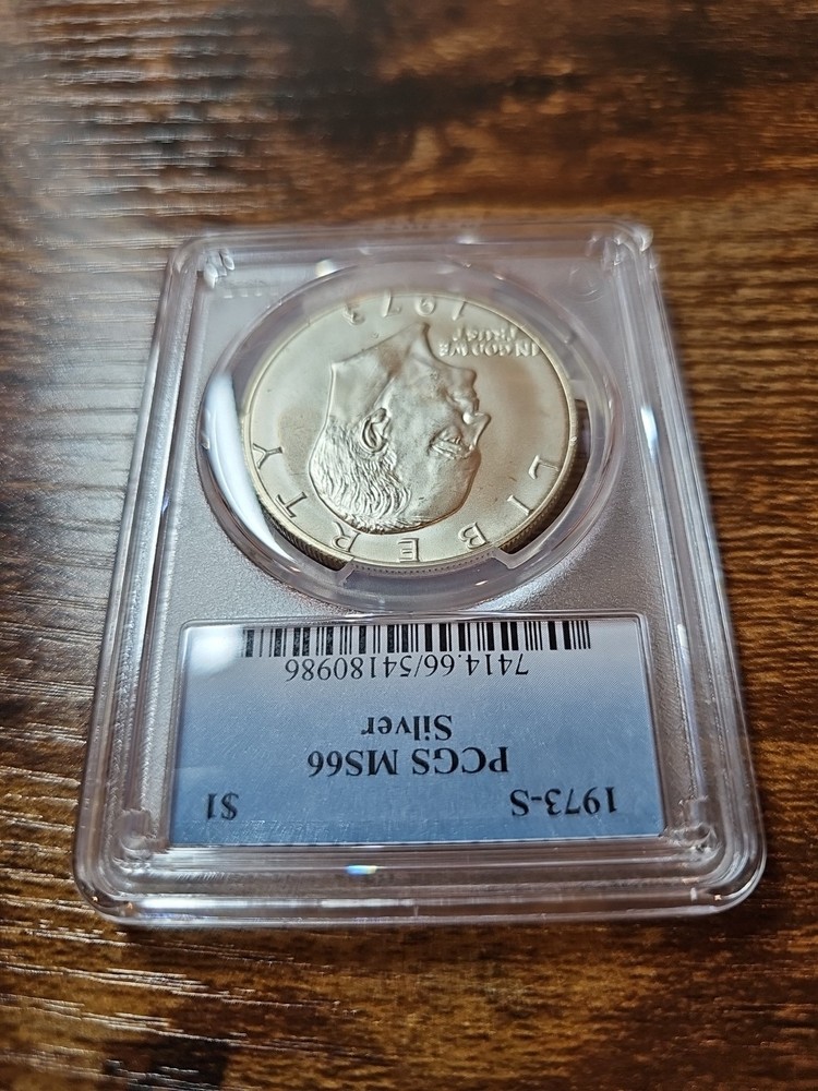 1973-S $1 PCGS MS66 MS 66 Eisenhower "Ike" Silver Dollar 40%