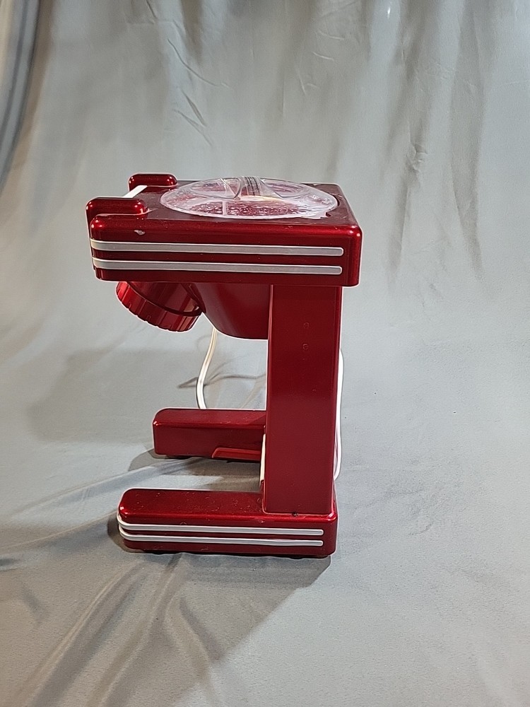 Nostalgia Retro Table-top Red Snow Cone Maker W/ Booklet Missing Cone Holder