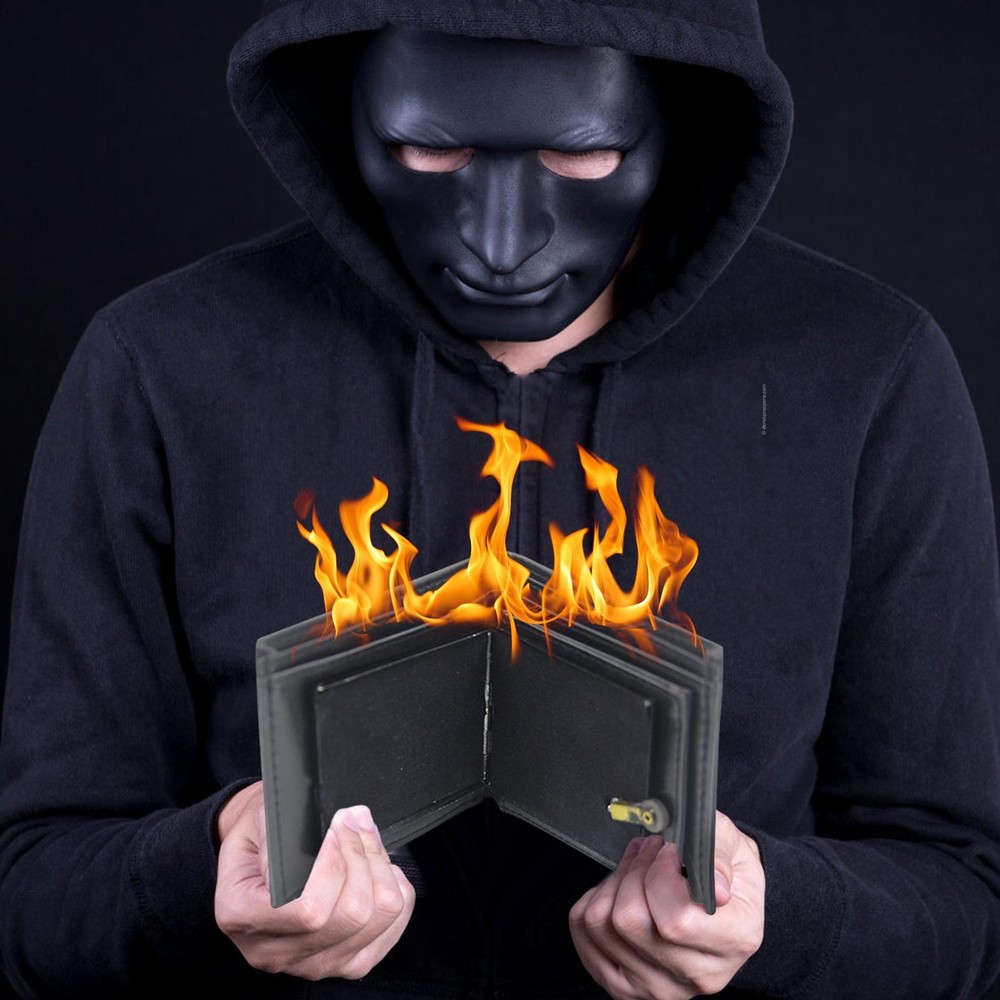 High Quality Magic Fire Wallet Creative FlamingFire Wallet Magician Magic Trick