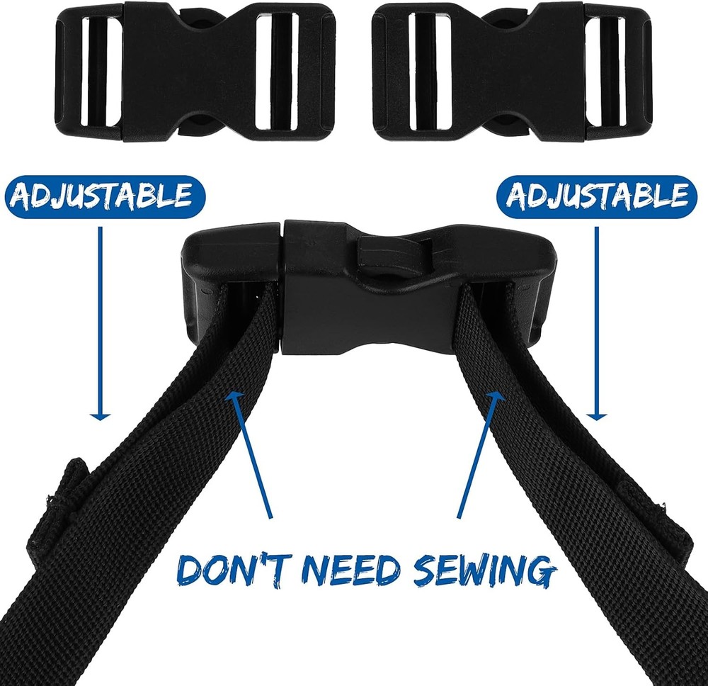 2 Pack 1" Buckle, Plastic Adjustable e-Shaped Buckle Snap Clips Clasps...