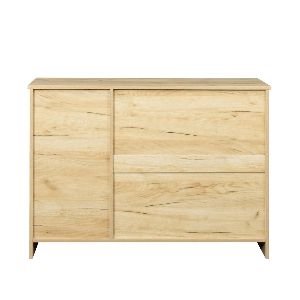 Wood Buffet Sideboard with 2 Doors 2 Drawers Serving Storage Cabinet