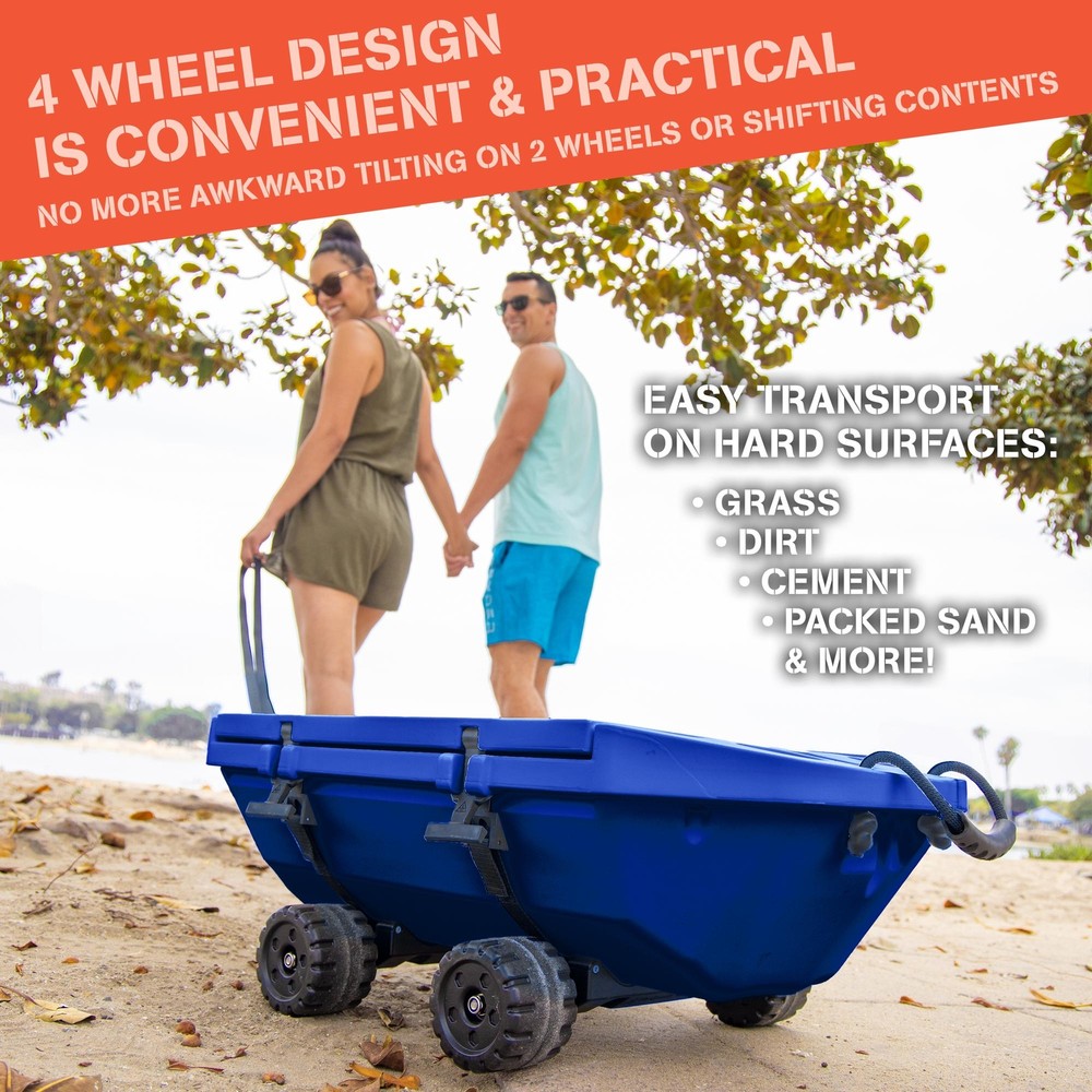 Cuddy 40 QT Floating Coolerwith Cuddy Crawler Wheel Kit - Navy