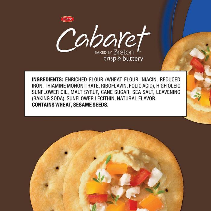 Breton Cabaret Crisp Buttery Crackers | Light Snack Crackers 3 Pack