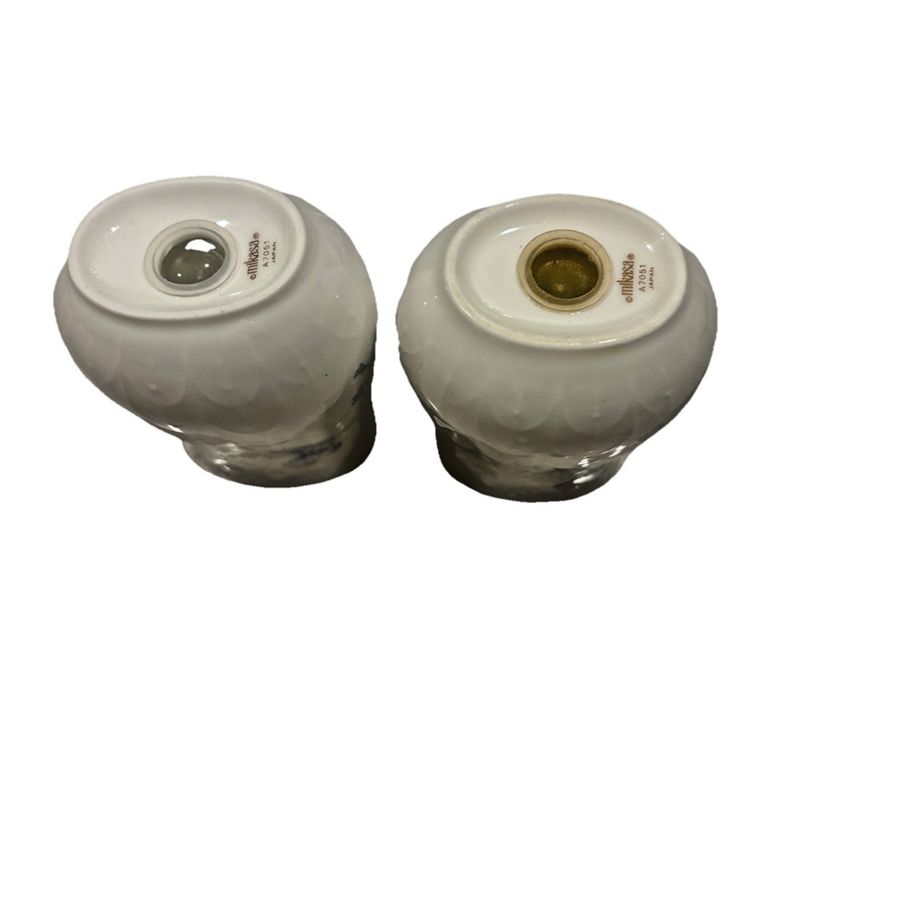 MIKASA "SOMETHING BLUE" Salt & Pepper Shakers Bone China