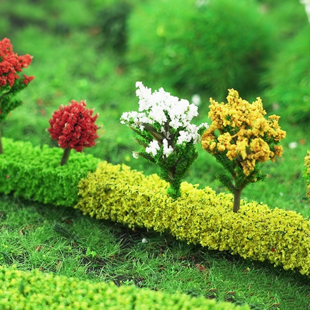 Miniature Landscaping Set 9 Shrub Strips & 6 Model Trees for Creative Projects