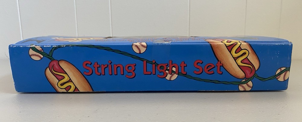 Vintage Primal Lite Weeny Roast String Lights Hot Dog Set 1993 Box