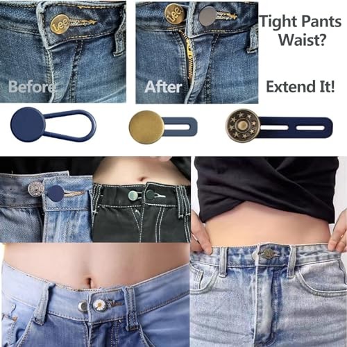 12PCS Button Extenders for Jeans, KAJUDA Pants Button Extender - Instant