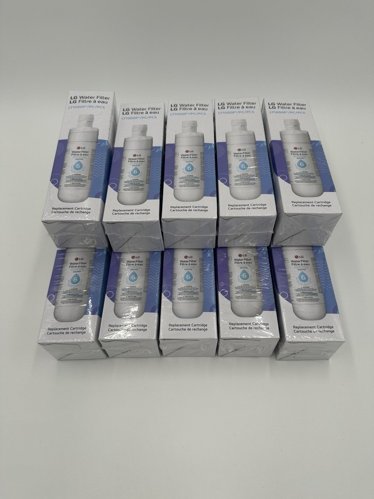 LOT: 10 Genuine OEM LG Replacement Refrigerator Water Filters LT1000P/PC/PCS