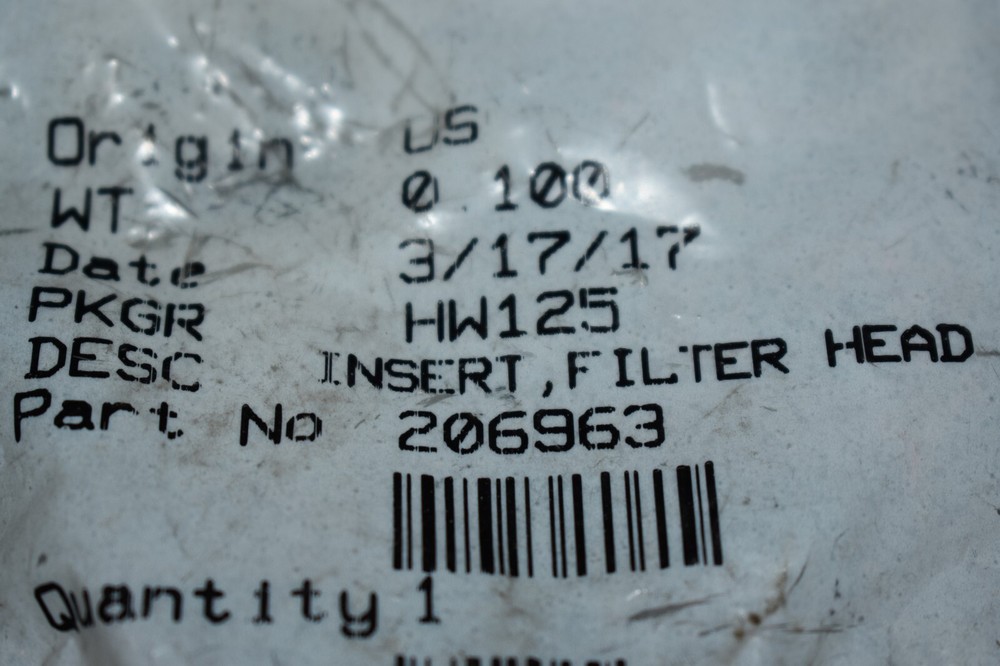 Cummins 206963 Insert Filter Head Adapter OEM NOS