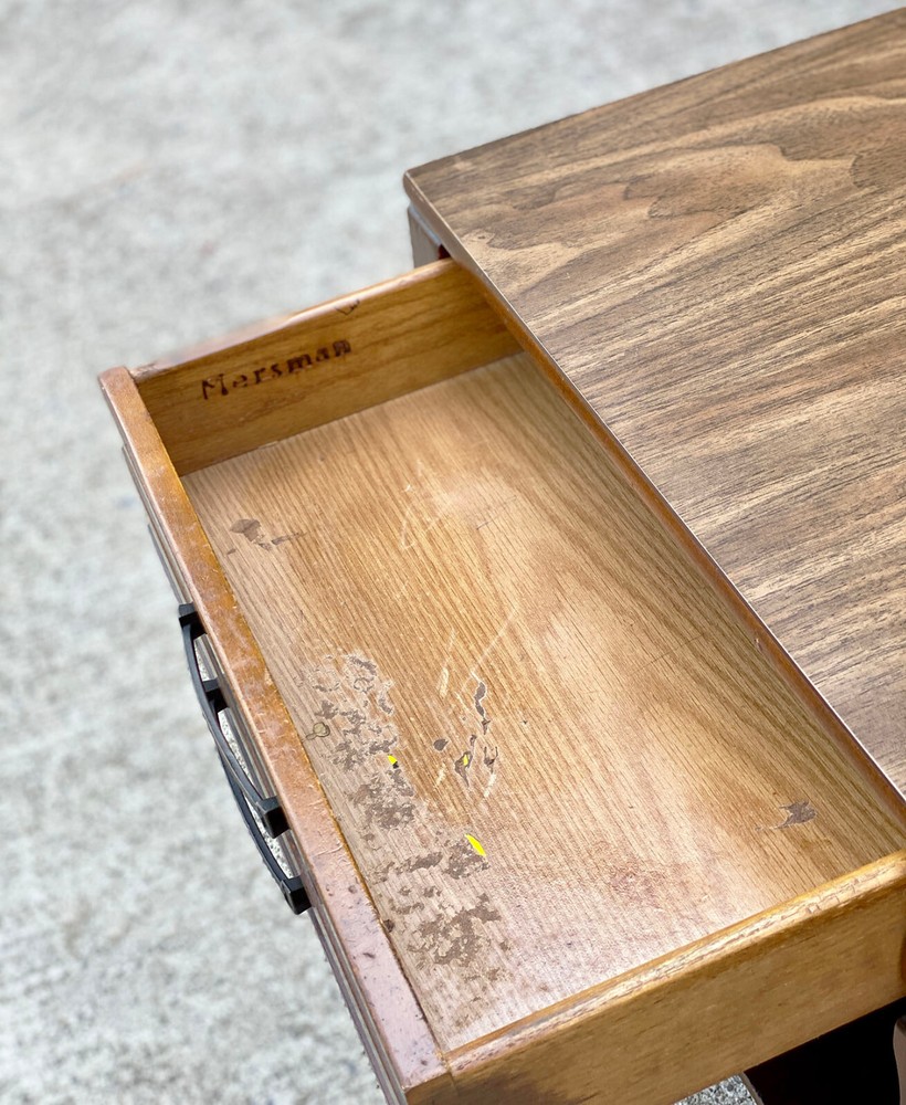 Mid-Century Modern Walnut Sculpted End Tables by Mersman - A Pair