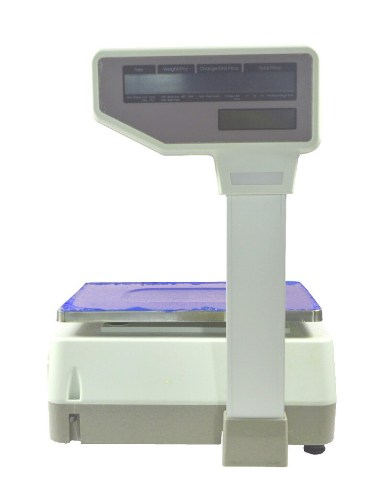 110V 30lb Computing Scale with Thermal Label Printer English Panel