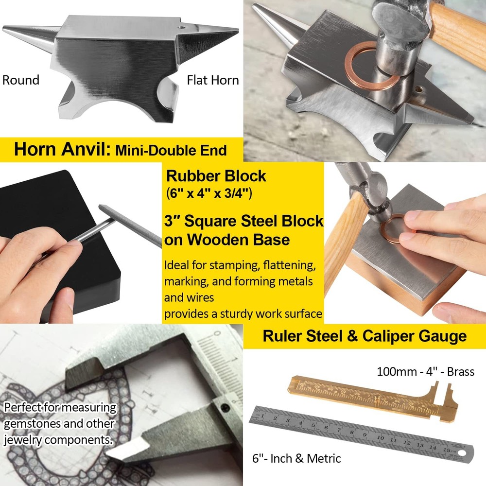 Metalsmith Tools Kit Beginners Apprentice Metalsmithing Jewelry Making Tool Set