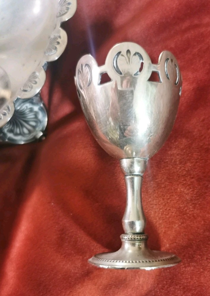 Antique Silver-Plated Victorian Egg Server. A B & Co. Excellent.