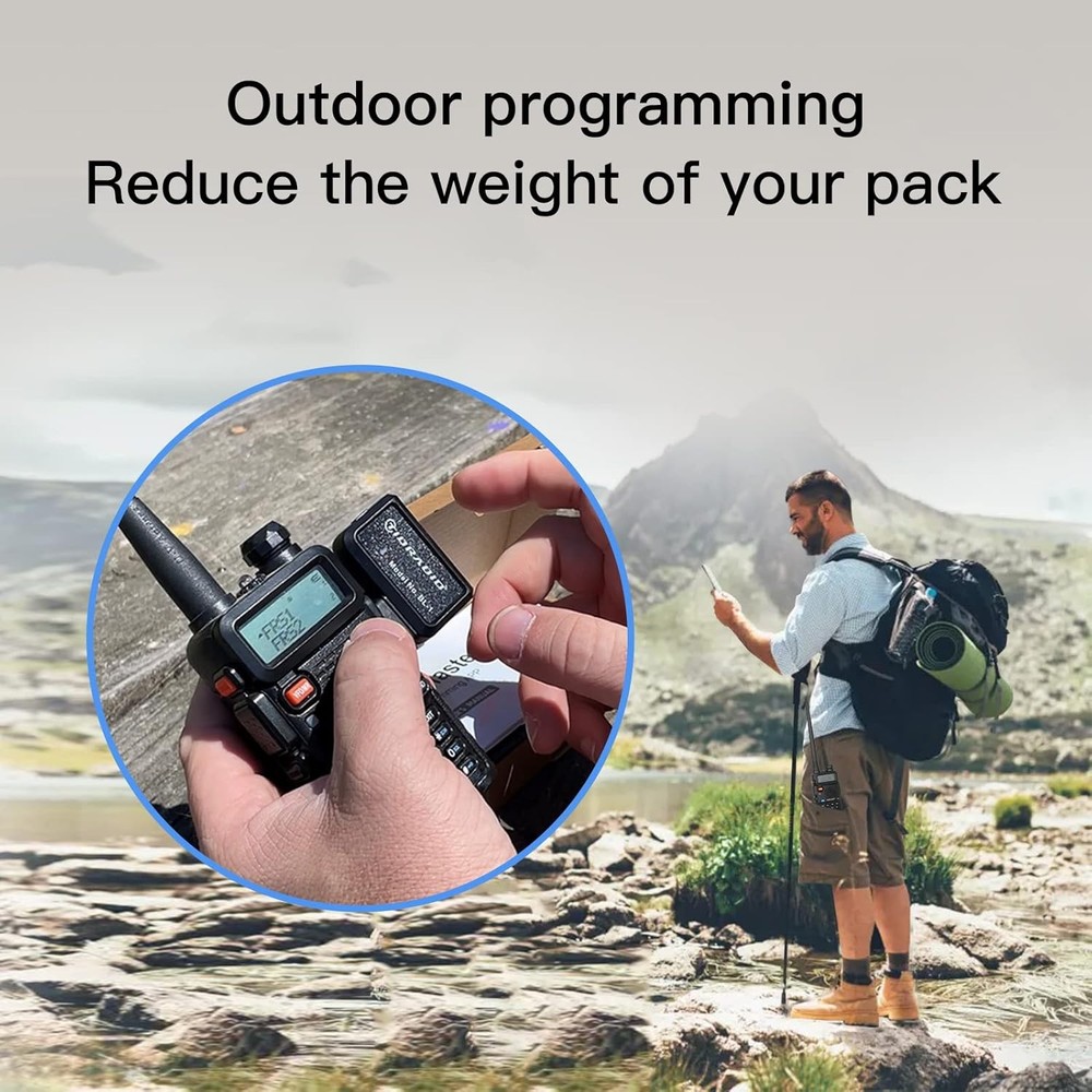 TIDRADIO Ham Radio Wireless Programmer Adapter APP and PC Program for Black