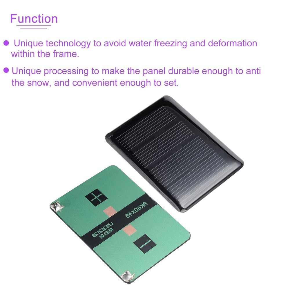 5 Pack 2V 120mA 60mm x 45mm Mini Solar Panel Cell