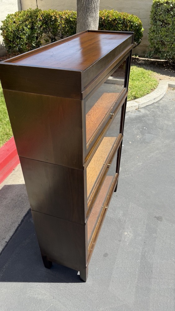 Globe Wernicke 3-stack Sectional Bookcase. Unrestored All Original Hardware.1950