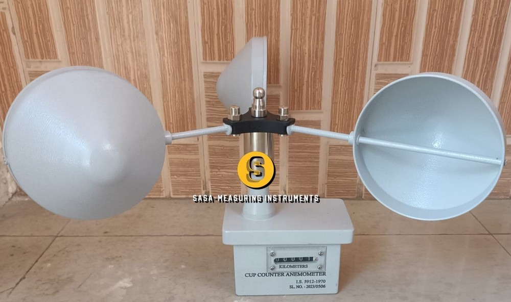 Weather Station Anemometer Cup Mechanical Counter Educational Physics Lab