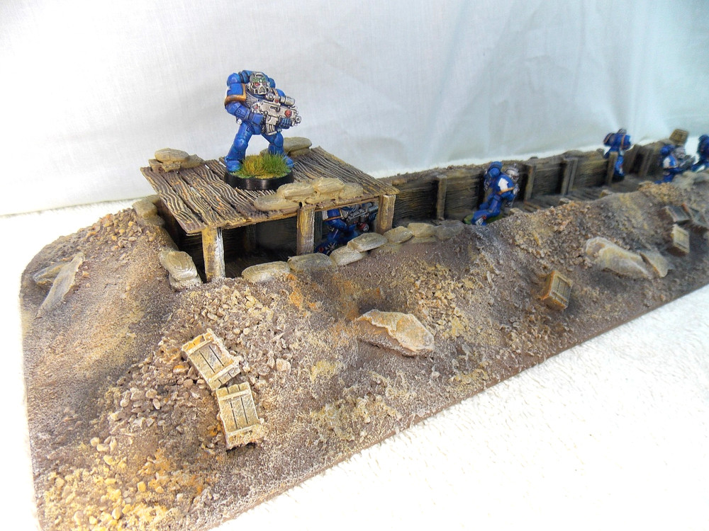 WARGAMING TERRAIN PAINTED TRENCH SYSTEM