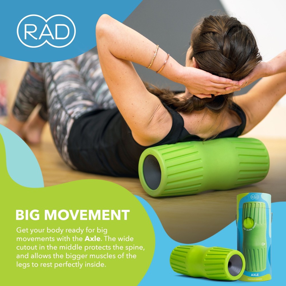 RAD Axle – Extra Firm High-Density Exercise Foam Roller – NEW