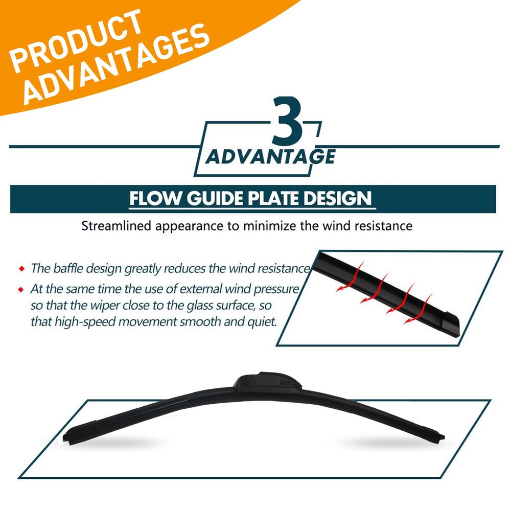 2Pcs Front Windshield Wiper Blades For Ford Focus GMC Canyon 2000-2011 22" 19"