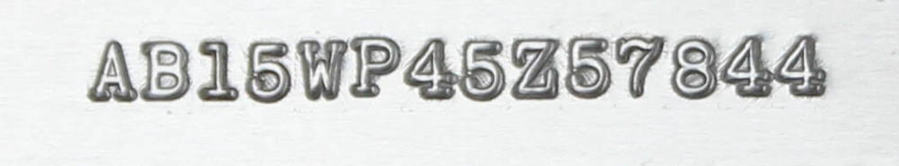 New! EMBOSSED SERIAL NUMBER DATA PLATE ID TAG NUMBER TRAILER Engine Equipment