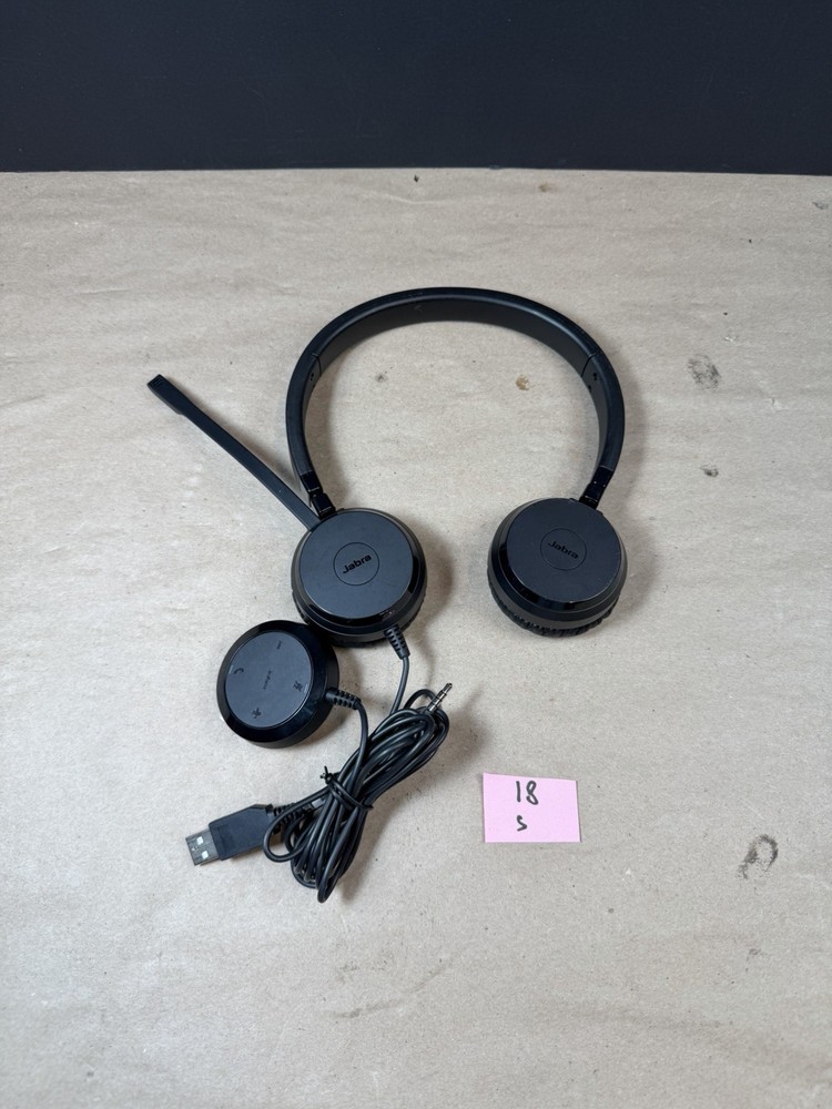 Jabra ENC060 USB Headset with Microphone USB Corded Black Ships Fast!