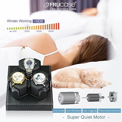 Watch Winder for Automatic Watches Watch Box Automatic Winder 2 Rotation PU30B