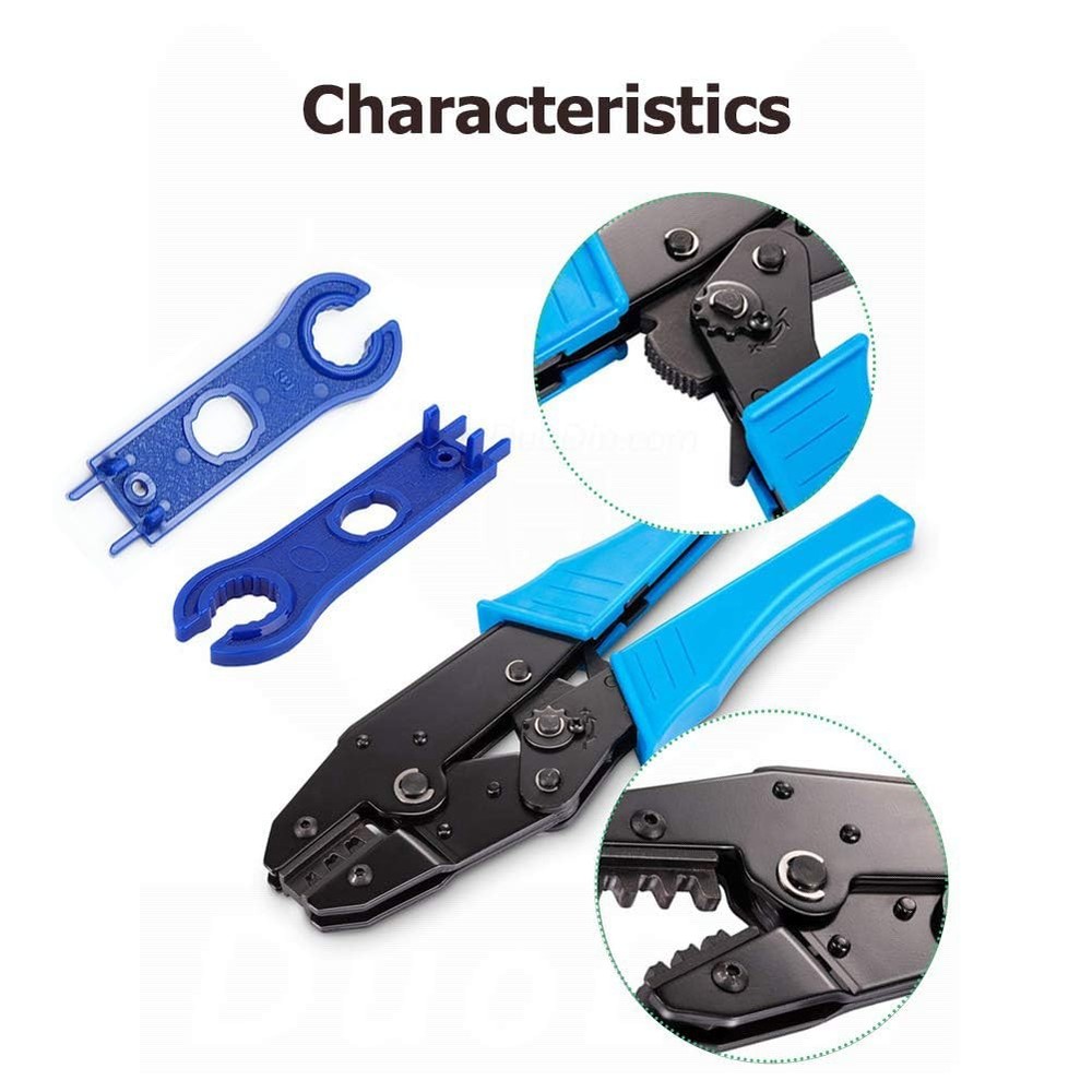 iSunergy Solar Panel Crimping Tool,Crimping Tool Kit with 10PCS Connectors an...