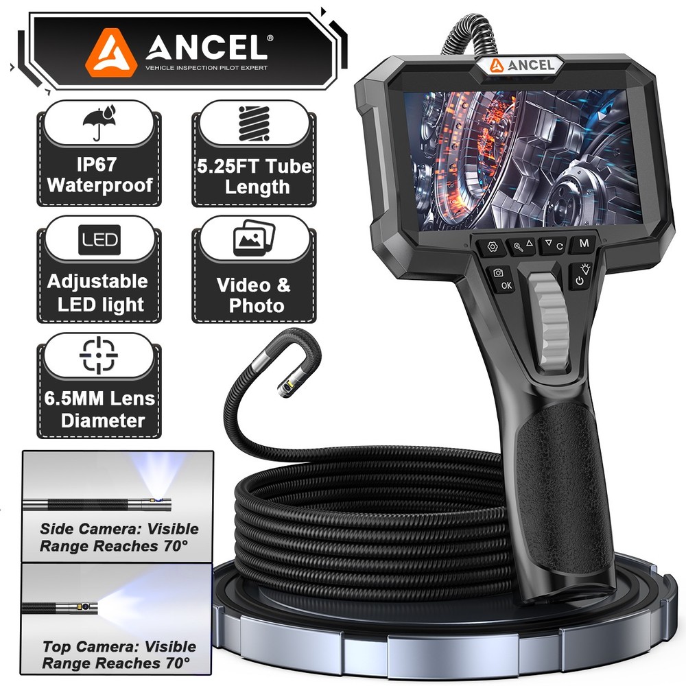 ANCEL AN302 3 Image Display Modes Endoscope Articulating Borescope Dual Camera
