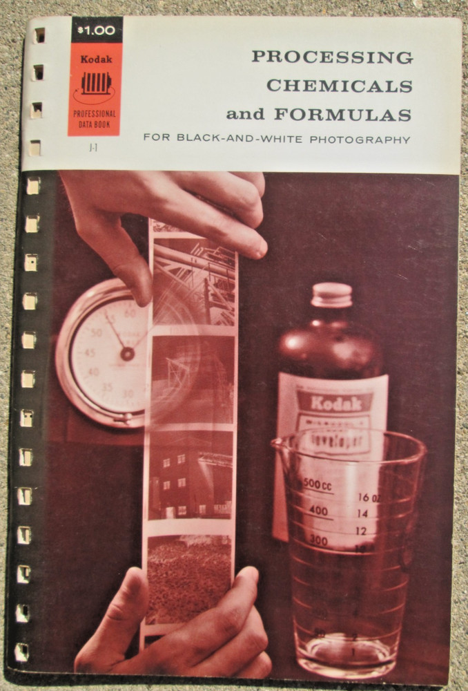 Kodak Technical Information Processing Chemicals Formulas Black-White Photo 1963
