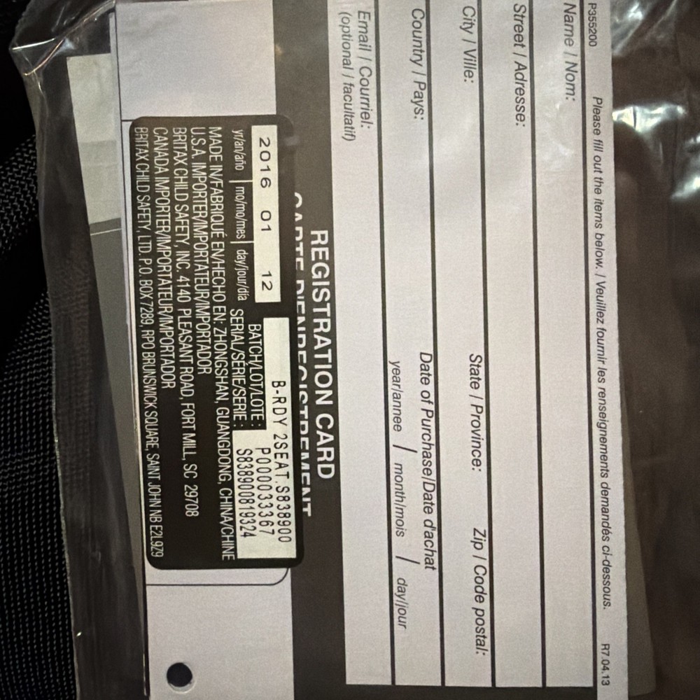 Britax B-Ready Second Seat - New In Open Box