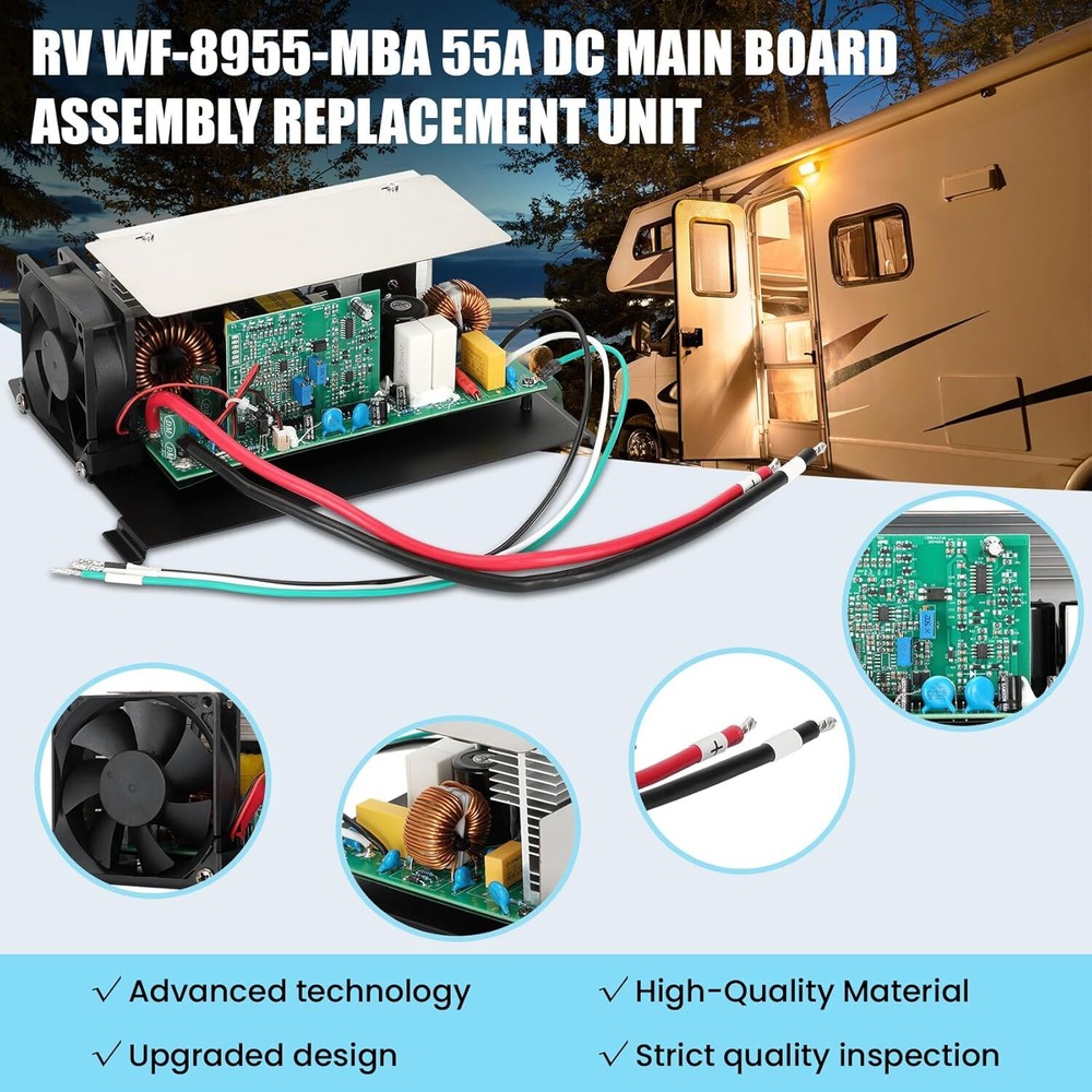 RV Power Converter DC Main Board Assembly Unit for WF-8900-AD Series & Parallax