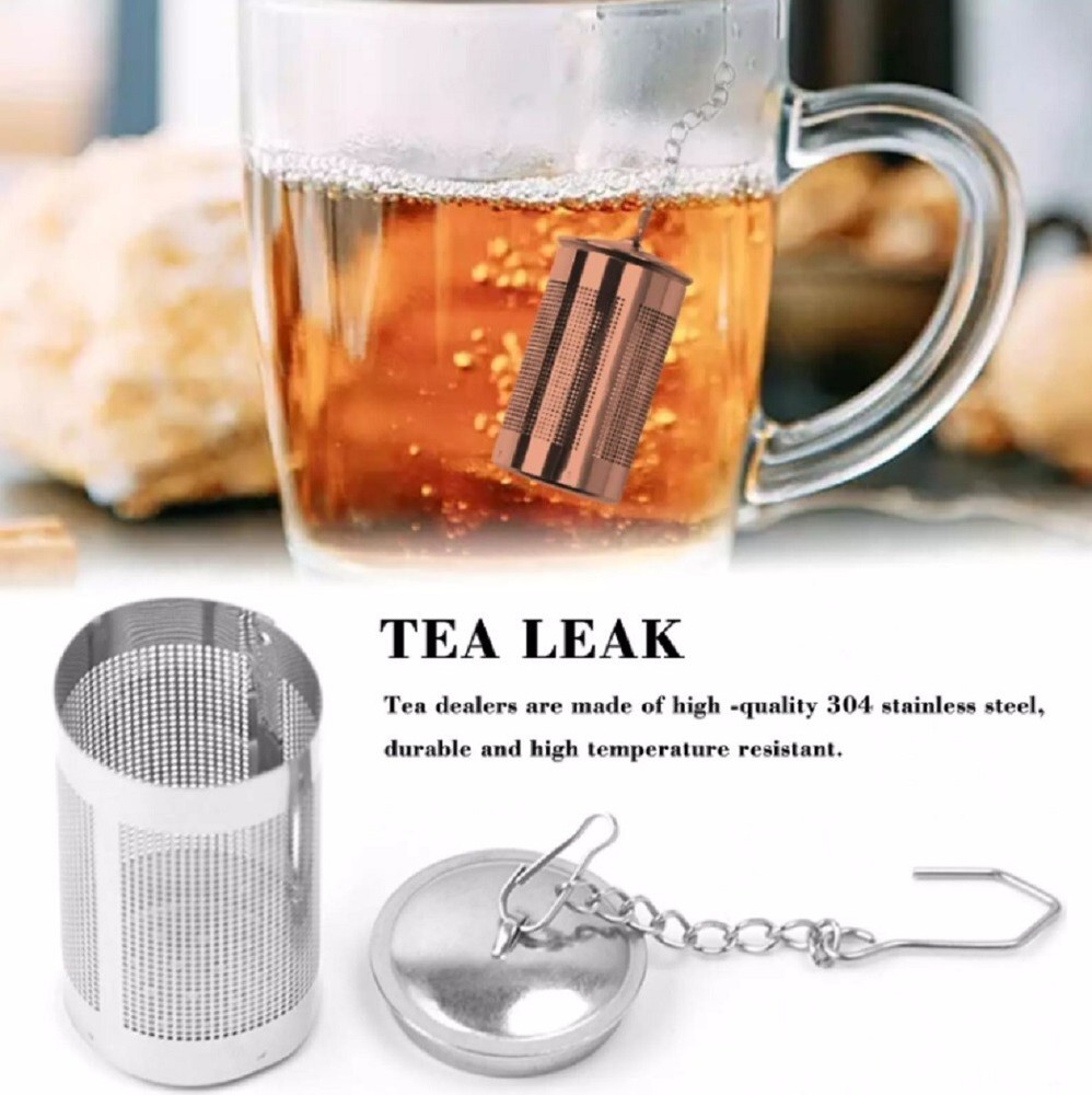 2-Pack Stainless Steel Tea Infuser Strainer Set – Fine Mesh Ball with Chain Hook